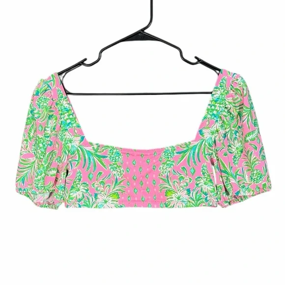 Lilly Pulitzer Ressina Bikini Crop Top Women's 8 - Picture 2 of 9